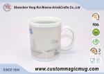 White / Black Custom Magic Mug , Porcelain Color Changing Coffee Cup