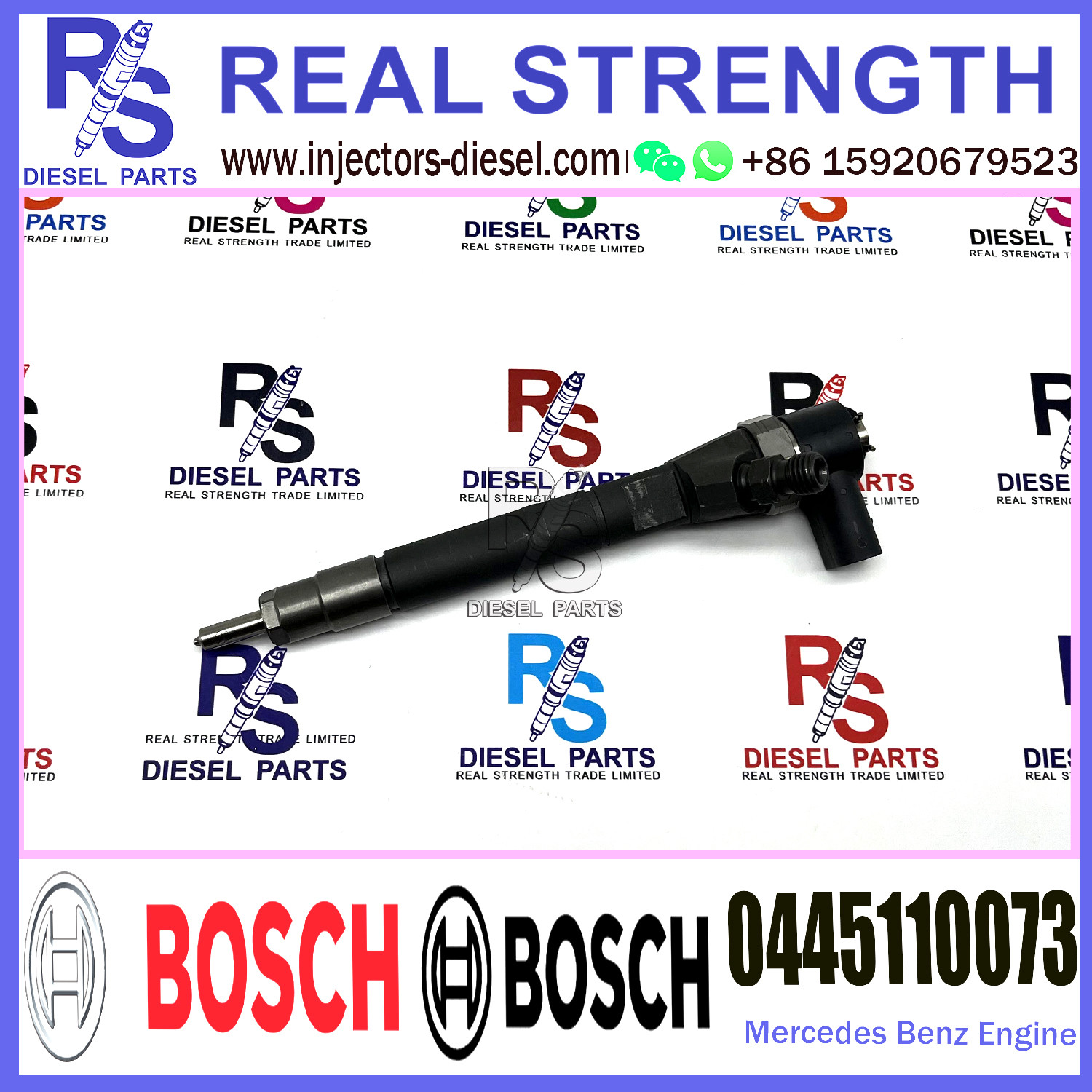 Diesel Fuel Common Rail Injector 0445110071 0445110072 0445110073 For Mercedes-Benz 2.2CDi/2.7CDi Engine