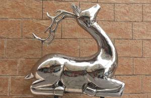 Wholesale Public Decoration Abstract Metal Animal Sculptures Garden Deer Statues from china suppliers