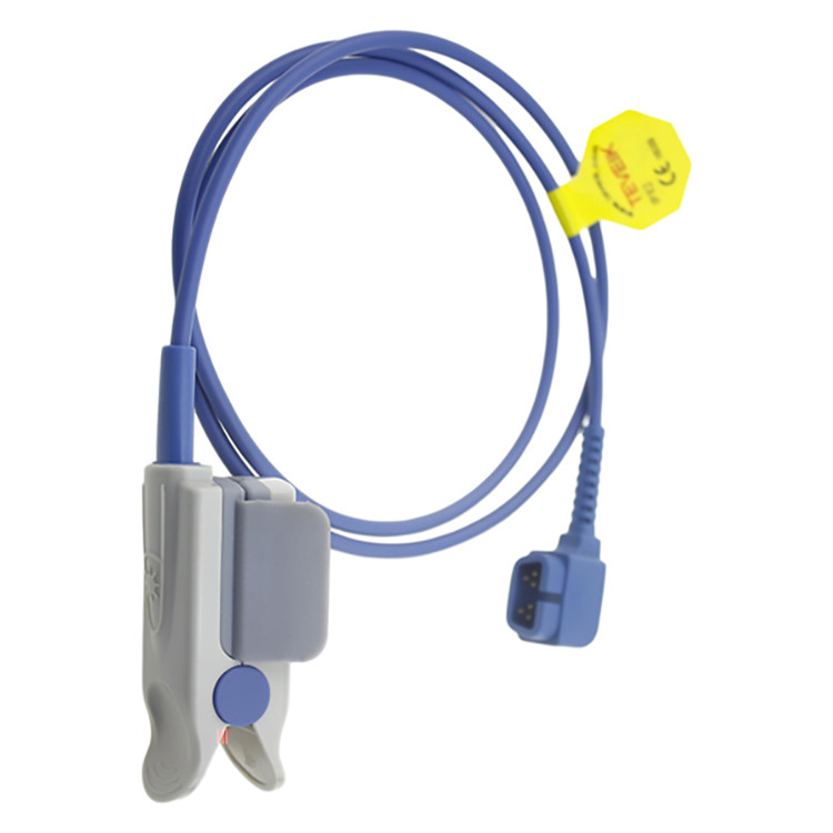 Patient Monitor Reusable Pulse Oximeter Probe With Pediatric Finger Clip CE ROHS Listed