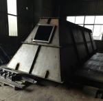 OEM Steel welding fabrication feeding chute equipment on metal processing
