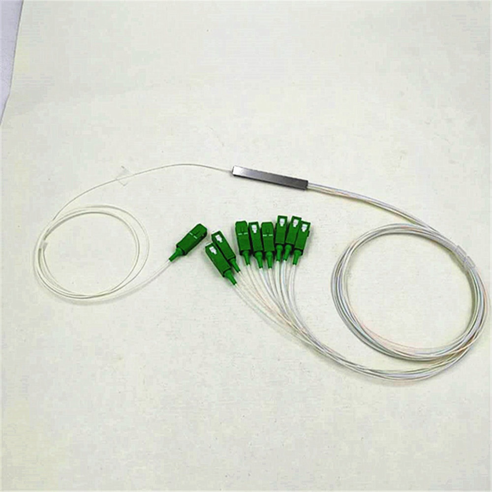 Good quality Steel tube type with sc apc 1x8 fiber optic splitter chip