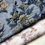 Wide French 3D Embroidery Lace Fabric Nylon Beaded 1 Yard Length