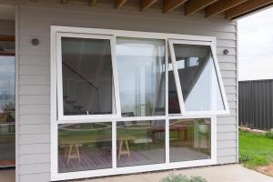 Wholesale European Style PVC Awning Outward Opening Window UPVC Double Glass Windows from china suppliers