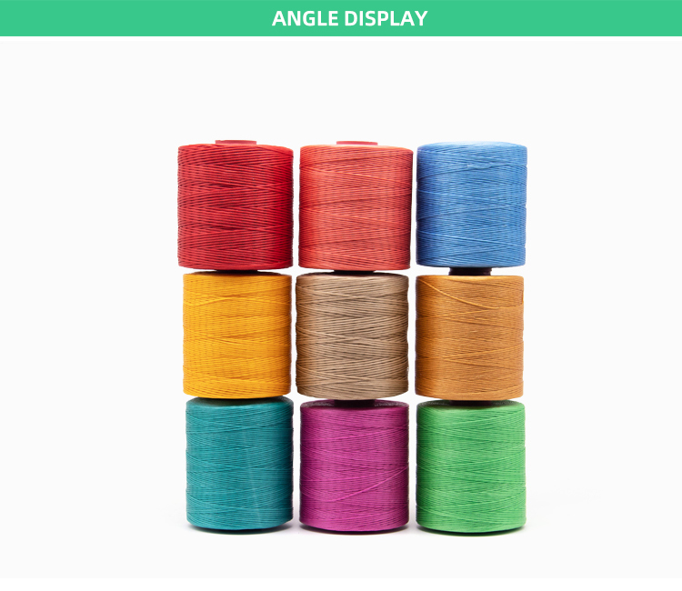 Spun Yarn Type Waxed Thread for Bracelets High Breaking Strength Polyester Sewing Thread