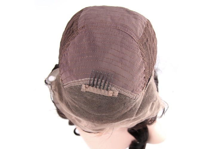Medium Cap 100% Remy Human Hair Full Lace Wigs For Black Women , 5A Grade