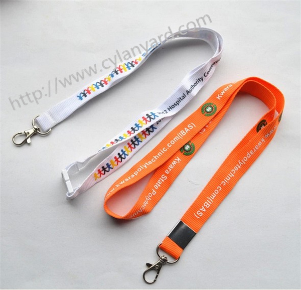 polyester lanyards with metal sheet crimp