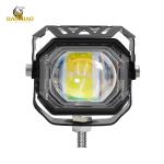 Metal 80V Dual Color Blue Red Flashing CG Modified Motorcycle LED Headlight