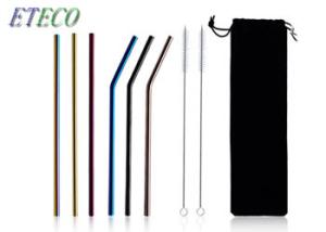 Wholesale Custom Logo Stainless Steel Cocktail Straws Reusable No Metal Aftertaste from china suppliers