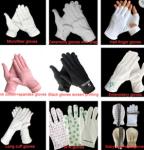 Ceremony Breathable White Cotton Gloves With Wristband For Cosmetic Barber Shop