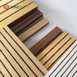 Custom Color Grooved Acoustic Wood Wall Panels 15mm For Aesthetically Spaces
