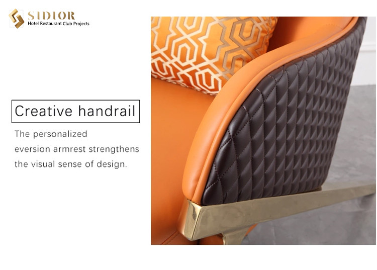 ODM Stain Resistant Modern Leisure Chair PU Leather for Living Room
