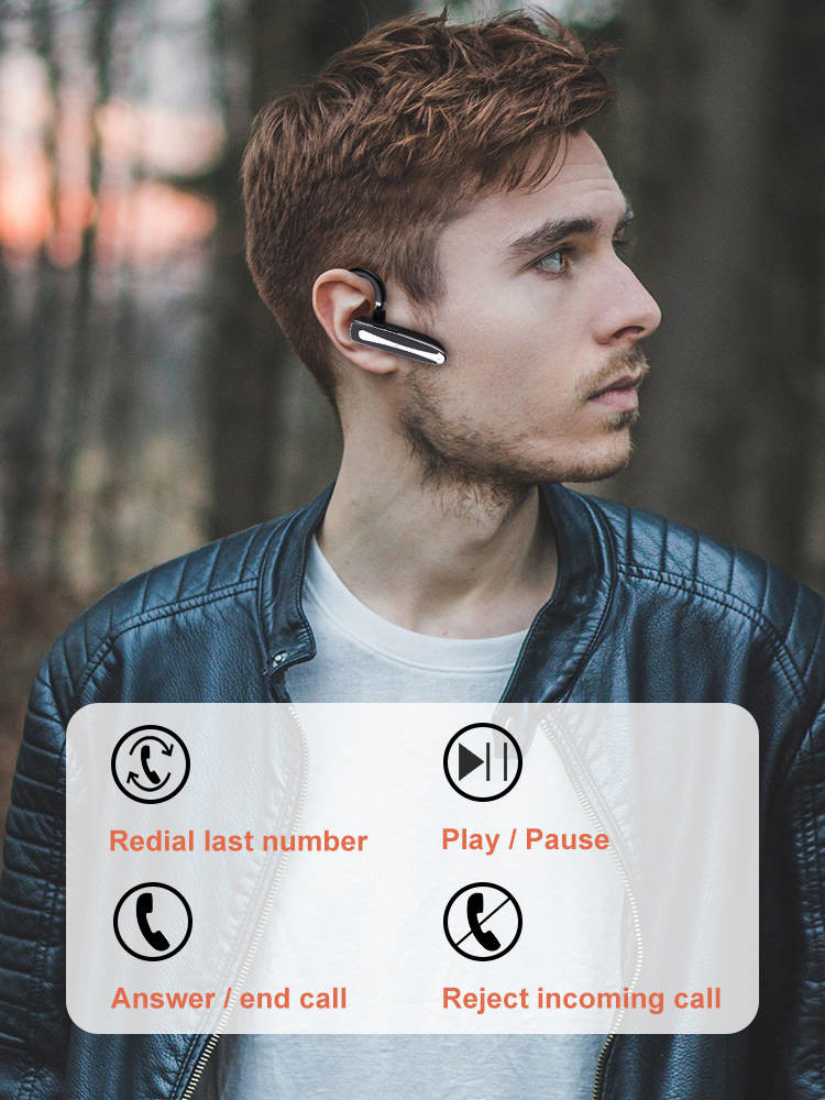 Wireless Running Earphones Earhook Noise Canceling HiFi Stereo Sound For Iphone