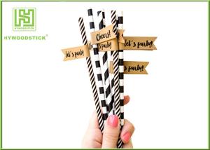 Wholesale Disposable Colored Paper Straws , Paper Drinking Straws Bulk For Baby Shower 197 * 6mm from china suppliers
