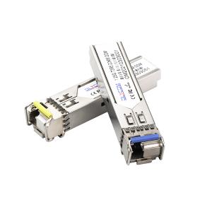 Wholesale 1550nm Gigabit SFP Module Transceiver , SFP Copper Module BiDi WDM 20km from china suppliers