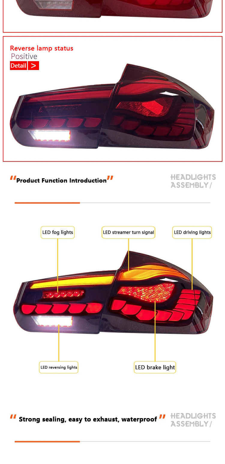 Transform Your BMW 3-Series F30 With Dragon Scale LED Taillights Plug And Play Design