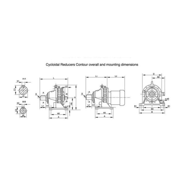 BWD XWD1 Cycloidal Pinwheel Reducer Cyclo Planetary Gearbox Motor 380V