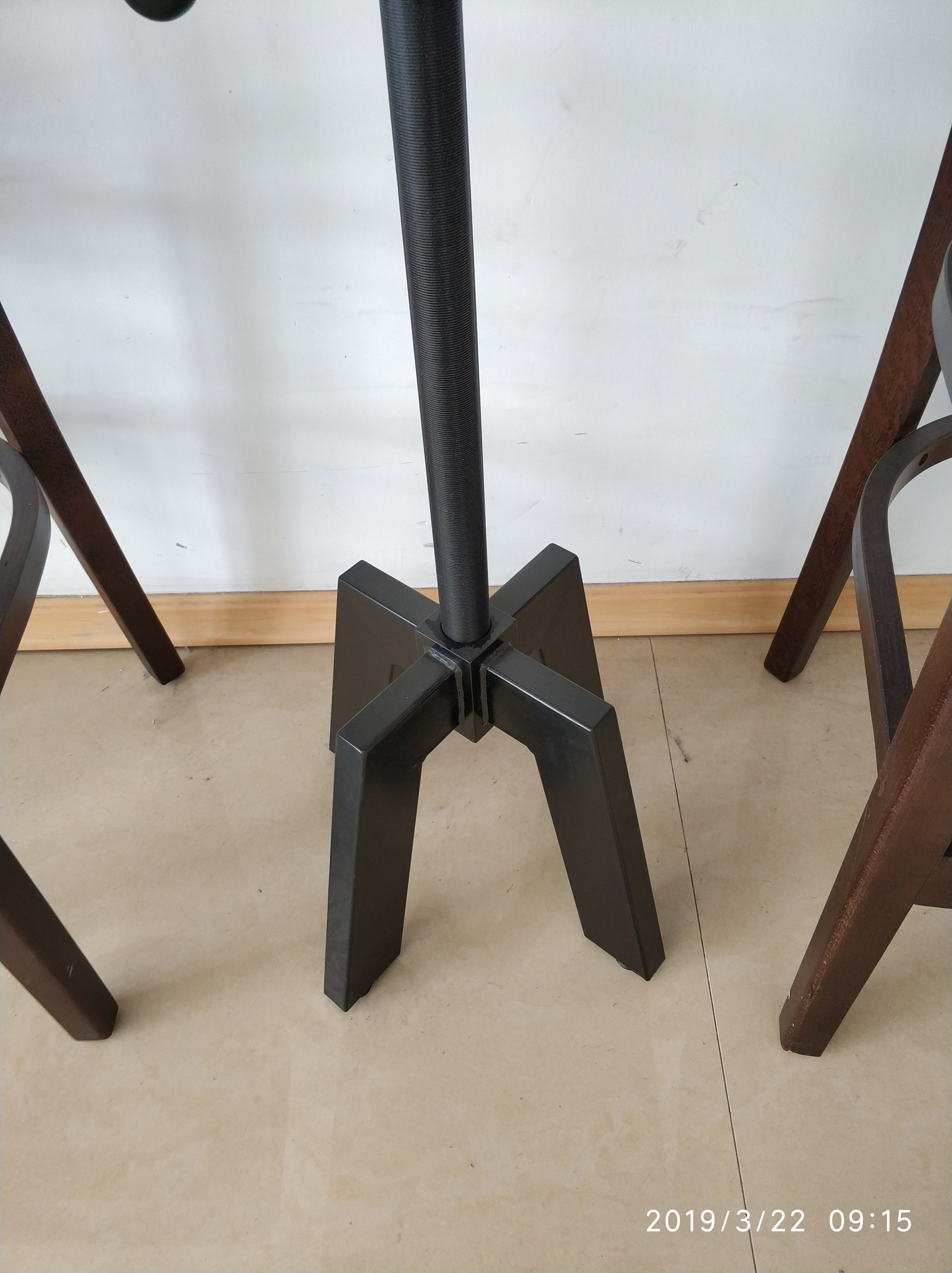 Mild Steel Bistro Table Base Height Adjustable Black Colour For Bar Table