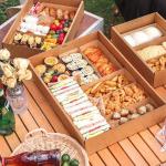 Wholesale Picnic Food Container Paper Box Packaging With Lid And Dividers