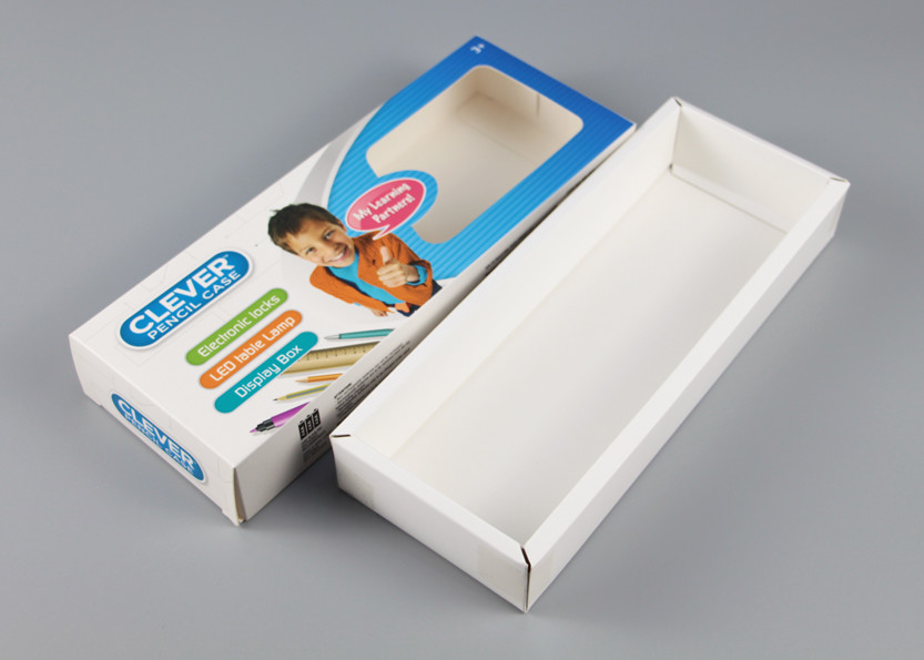 Matte Ivory Board Square Product Packaging Boxes Flexor Printing WIth Plastic Window