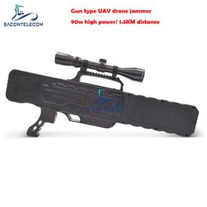 Wholesale Handheld Anti Drone Gun Jammer 2.4G 5.8G GPS 90w Power 2KM Distance from china suppliers