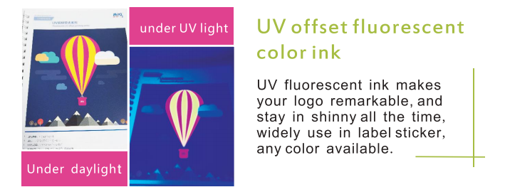 fluorescent uv offset printing ink
