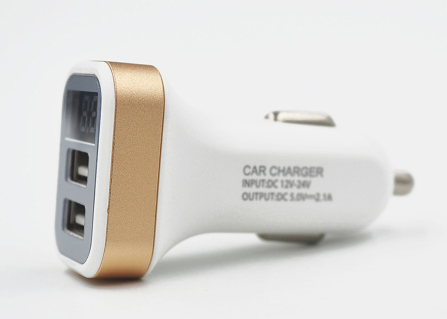 Fast Multiple Electric Car Charger Adapter Dual USB Ports Car Plug LED Light For Sumsang Iphone