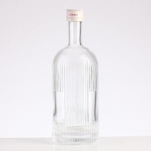 Wholesale Customized Logo Unique Craftsmanship 375ml 500ml 750ml Transparent Wine Bottle from china suppliers