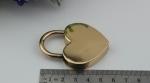 Fashion hardware handbag light gold decorative zinc alloy hanging heart shaped