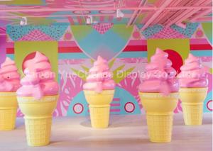 Wholesale Commercial Christmas Decorations For Windows Ideas Fiberglass Ice Cream Cone In H160cm from china suppliers