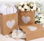 Gravure Printing Personalized Kraft Paper Bag for Valentine's Day Retail Gift