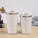 Portable 12 Oz 17 Oz Eco Friendly 304 Stainless Steel Coffee Travel Mug Vacuum