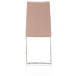 Linen Fabric 440mm 980mm 10KGS Stainless Steel Frame Dining Chairs