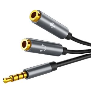 Wholesale Splitter 3.5mm Jack 1 Male to 2 Female Aux Headset Adapter Audio Mic Cable from china suppliers