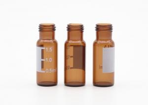 Wholesale 1.5ml Amber Borosilicate Screw Thread Glass Bottle with Threaded Plastic Cover from china suppliers