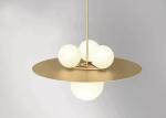 Nordic Minimalist Modern Glass Restaurant Small Chandelier Pendant Wrought Iron