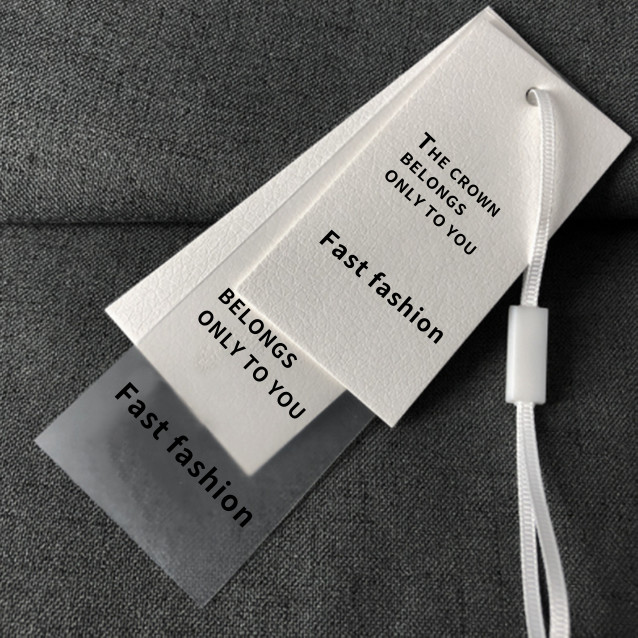 Matte Black Paper Garment Swing Tags Clothing Accessories Label Custom Logo
