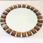 Gold Diamond Beaded Rim Charger Plates Mirror Flat Dish For Wedding Event