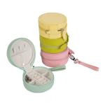 Blue / Pink / Green Portable Travel Jewelry Box Custom Logo Storage With Holder
