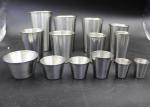 Straight Mouth 30-500ml Stainless Steel Beer Cup Rolled Edge Liquor Cups