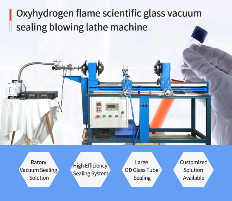Horizontal Oxyhydrogen Glass Lathe Machine 220V High Precision