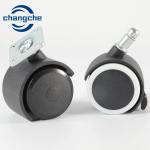 High Performance Furniture Caster Wheels With 6mm Mounting Plate Hole Size 100mm