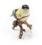 hot sell bird jewelry box metal pewter bird jewelry box bird metal trinket box