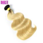 1b 613 Blonde Weave Hair Extensions , Blonde Weave Human Hair With 4*4 Lace