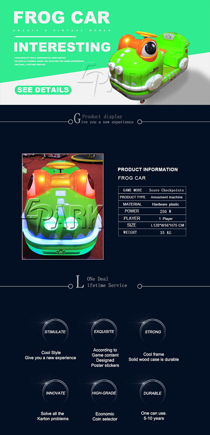 2 Player Frog Kids Bumper Car Arcade Dance Machine CE Certificate