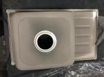 Kitchen Sink With Drainboard Square Drain Hole