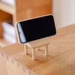 Cute Chair Cellphone Stand Holder, Wood Mini Chair Phone Dock Cradle Tablet