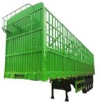 Three Axle 40T High Wall Fence Cargo Stake Semi Trailer For Bulk Cargo