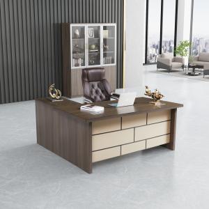 Wholesale Brown wood Business Long Office Desk for Home Office Table OEM ODM from china suppliers