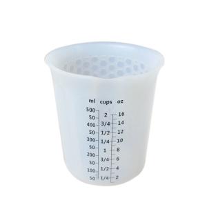 Wholesale Heat Resistant Silicone Kitchen Tool Measuring Cups 500ml 16oz Custom Scale from china suppliers